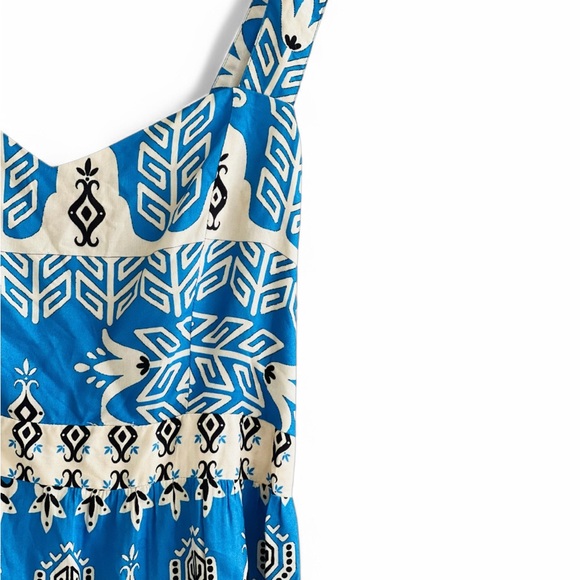 Karen MILLEN Tall Placement Print Woven Tiered Strappy Mini Dress - Picture 5 of 13